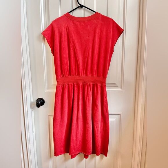 DownEast Red Dolman Sleeve Sundress coral orange red size medium - Picture 6 of 6